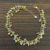 Golden Swarovski Crystal Charm Bracelet