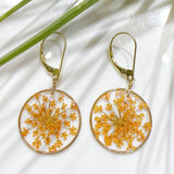 Orange Queen Anne’s Lace Earrings - BG65