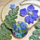 Periwinkle Botanical Garden Necklace - BG74