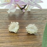 Mini Agate Geode Stud Earrings - Style G302