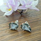 Mini Agate Geode Stud Earrings - Style G303