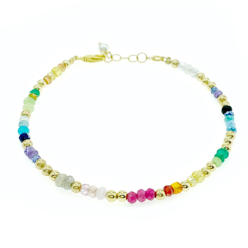 Rainbow Gemstone Nugget Bracelet