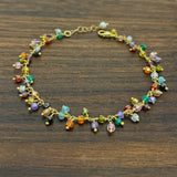 Natural Semi-Precious Stones Charm Bracelet