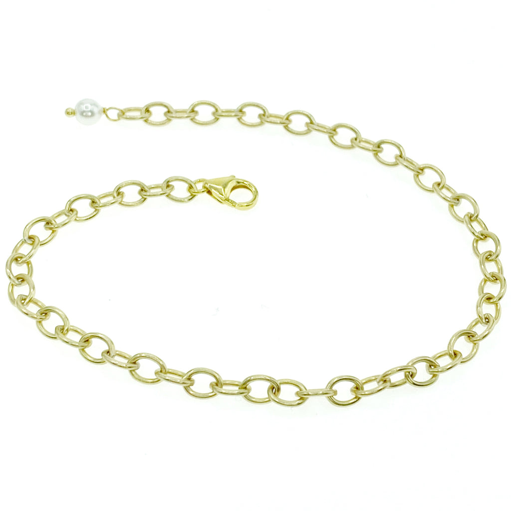 Gold Smooth Oval Chain