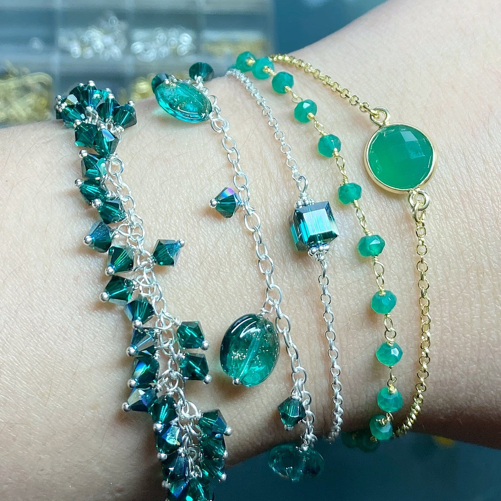 YUMI JEWELRY Emerald Green Bracelet Collection