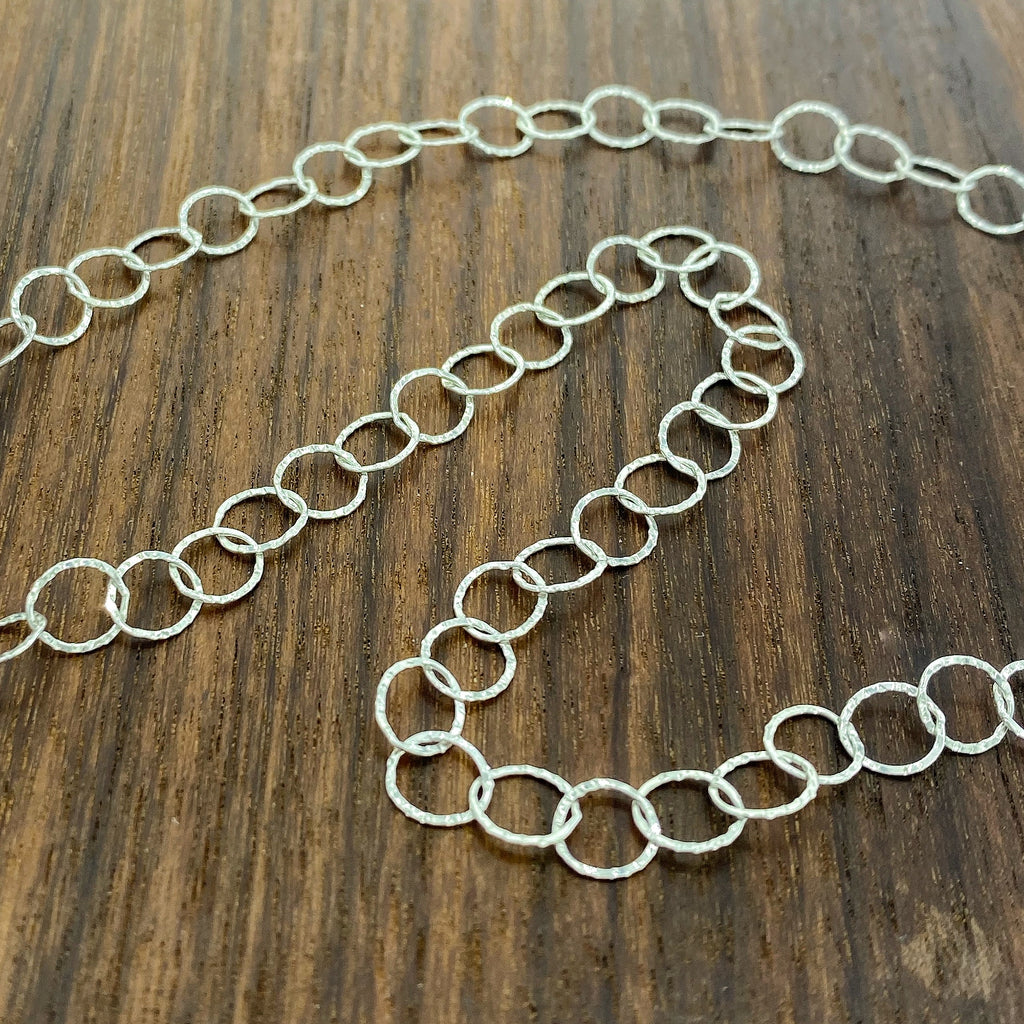 Hammered Circle Chain Necklace