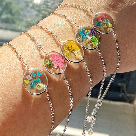 Handmade Floral Terrarium Bracelets