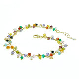 Natural Semi-Precious Stones Charm Bracelet