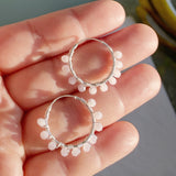 Rose Quartz Hoop Earrings