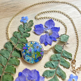 Periwinkle Botanical Garden Necklace - BG74