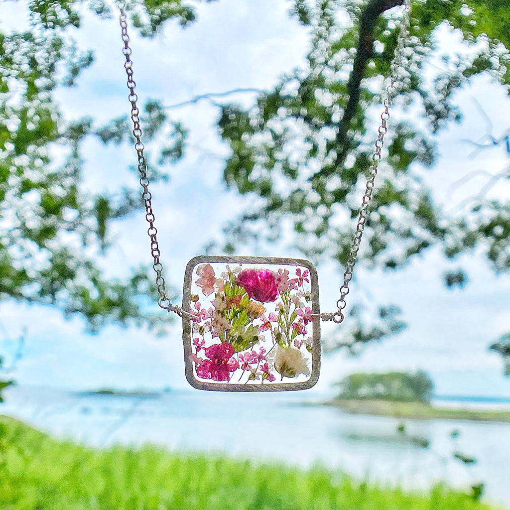 Pink Botanical Garden Necklace - BG48