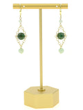 Jade Tri-Colored Diamond Earrings