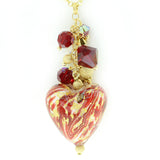 Red Ca D'Oro Venetian Glass Heart Necklace