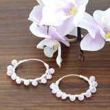 Rose Quartz Hoop Earrings