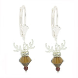 Rudolph Reindeer Crystal Earrings