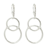 Silver Abstract Circle Earrings
