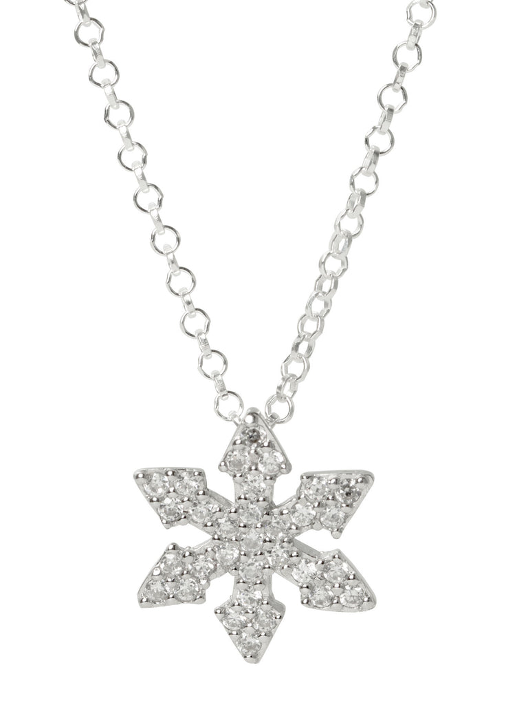 Snowflake Arrows CZ Necklace