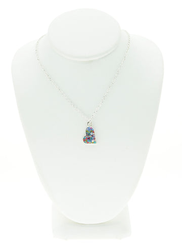 Colorful Crystal Loving Heart Necklace